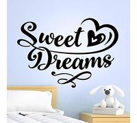 Sweet Dreams Bedroom Wall Sticker Art Stickers Quotes Vinyl Home Decal Quote Room Kid Kitchen Decor Removable Writing Design Dream DIY transfers Inspirational Nursery Decorative Walls Graphics