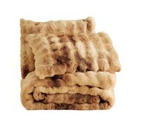 Sweet Dreams Beige Bubble Faux Rabbit Fur Duvet Cover And Pillowcase Set Single