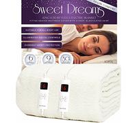 Sweet Dreams Electric Blanket King Size - Dual Controls - Luxury Bed Fleece Heated Mattress Cover, Machine Washable Underblanket - Overheat Protection (King Size)