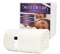 Sweet Dreams Electric Blanket Single Size, Luxury Bed Fleece Heated Mattress Cover, Machine Washable Underblanket, Digital Control, Overheat Protection (Single Size)