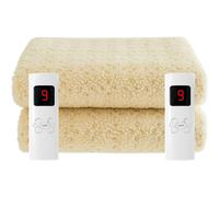 Sweet Dreams Electric Heated Blanket Superking Mattress Cover, Soft Fleece, 9 Heat And 9 Timer Settings Dual Controller Washable Width 180cm x Length 200cm (Super King)