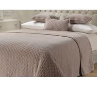 Sweet Dreams Elegant Bedding Quilted Stitch Cotton Linen Blend Throw With Velvet Touch For Sofa, Bed - Machine Washable, Breathable - Cream