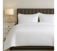 Sweet Dreams Elegant Percale Cotton Duvet & Pillowcase Set in White | Size: King Sweet Dreams White King