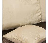 Sweet Dreams Elegant Woven Design Cushion, Luxury Jacquard Fabric Sofa And Bed Decorative With Zip Closure, Cream - Cream