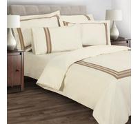 Sweet Dreams Embroidered 330 Thread Count Egyptian Cotton Duvet Cover Set With Pillowcases Cream
