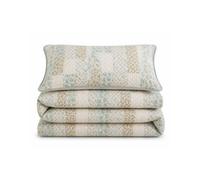 Sweet Dreams Florelle Blue Floral Patchwork Printed Embossed Duvet Cover And Pillowcase Set Single