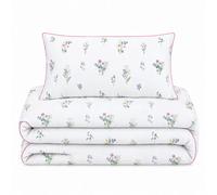 Sweet Dreams Florelle Pink Botanical Printed Floral Duvet Cover And Pillowcase Set Double