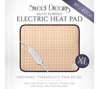 Sweet Dreams Heat Pad 110W - Electric Extra Large Luxurious Soft with Auto Shut Off - Therapeutic, Soothing Pain Relief Therapy for Back, Neck, Arthritis & Tension - Washable (50 x 40cm, XL Cream)
