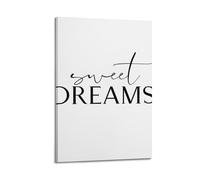 Sweet Dreams Inspirational Art Canvas Poster Bedroom Living Room Decoration Painting Frame-style 20x30inch(50x75cm)