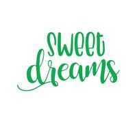 Sweet Dreams Inspirational Quotes Wall Stickers Paster Paper 30x51.9cm Removable Without Leaving Glue Green