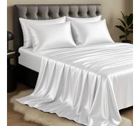 Sweet Dreams Ivory Pure Mulberry Silk Flat Sheet Double