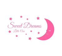 Sweet Dreams Little One Baby Room Wall Decals PVC 54x101.9cm Multiple Size Options Pink