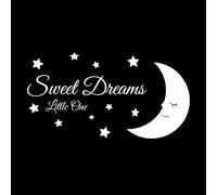 Sweet Dreams Little One Baby Room Wall Stickers Paster Paper 54x101.9cm Multi Color Selection White