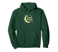 Sweet Dreams Moon Stars Pullover Hoodie, Adult Unisex, Forest Green, XXL