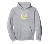 Sweet Dreams Moon Stars Pullover Hoodie, Adult Unisex, Heather Grey, L
