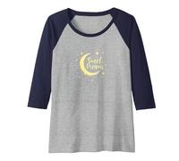 Sweet Dreams Moon Stars Raglan Baseball Tee, Women, Navy/Athletic Heather, S