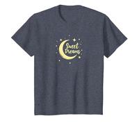 Sweet Dreams Moon Stars T-Shirt, Kids, Heather Blue, 3 Years
