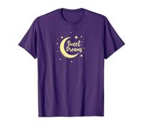 Sweet Dreams Moon Stars T-Shirt, Men, Purple, 3XL