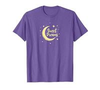 Sweet Dreams Moon Stars T-Shirt, Men, Purple Heather, M