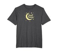 Sweet Dreams Moon Stars T-Shirt, Men's Big and Tall, Dark Heather Grey, 3X Tall