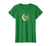 Sweet Dreams Moon Stars T-Shirt, Women, Kelly Green, 3XL