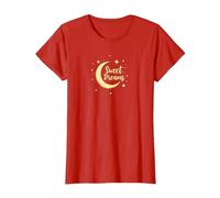 Sweet Dreams Moon Stars T-Shirt, Women, Red, XXL