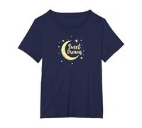 Sweet Dreams Moon Stars T-Shirt, Women's Plus, Navy, 4X