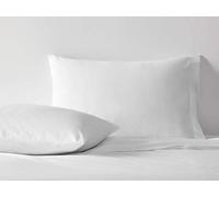 Sweet Dreams Premium 100% Cotton White Bedding Collection 200 Thread Count - Duvet Cover, Pillowcase Pair, Fitted Sheet & Flat Sheet (Housewife, Pillowcase Pair)