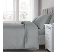 Sweet Dreams Premium Percale Cotton 200 Thread Count Housewife Pillowcase Pair - Grey