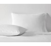 Sweet Dreams Premium Percale Cotton 200 Thread Count Pillowcase - White