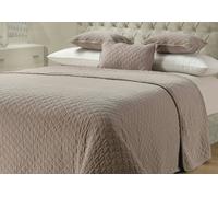 Sweet Dreams Sanzio Luxury Cotton Velvet Quilted Throw - 230Cm X 260Cm - Cream, Cream