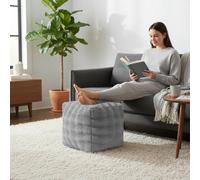 Sweet Dreams Silver Alpine Bubble Faux Fur Bean Bag 42Cm X 42Cm