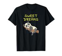 Sweet Dreams Sleeping Panda Bear Quote Pajamas for Bedtime T-Shirt