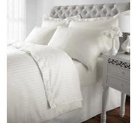 Sweet Dreams 300 Thread Striped Luxury Duvet Cover in Cream | Size: Single Sweet Dreams Cream Single