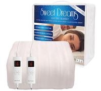 Sweet Dreams Superking Electric Blanket With Dual Controls, Deluxe Comfort Premium Fleece Finish, Fully Fitted Heated Mattress Cover Underblanket with Skirt (Superking Size)