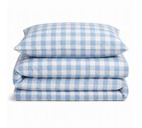 Sweet Dreams Surf Blue Wyndham Gingham Check Duvet Cover And Pillowcase Set Double