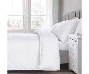 Sweet Dreams T200 Percale Cotton Duvet Cover in White | Size: Super King Sweet Dreams White Super King