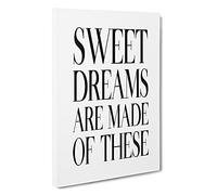 Sweet Dreams Typography Canvas Print | Gallery Wrapped 30mm Frame Wall Art | 30x20 inches | Ready to Hang | Modern Typography Picture | Living Room Bedroom Lounge Office