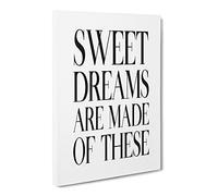 Sweet Dreams Typography Quote Canvas Print | Gallery Wrapped 30mm Frame Wall Art | 30x20 inches | Ready to Hang | Modern Typography Picture | Living Room Bedroom Lounge Office