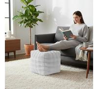 Sweet Dreams White Alpine Bubble Faux Fur Bean Bag 42Cm X 42Cm