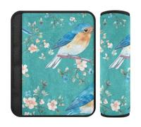 Sweet Eastern Bluebird Birds Teal 2 Pack car Trip Essentials Protects Your Neck and Shoulders for Bag funda para cinturón de carro