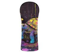 Sweet Eastern Box Turtle Golf Head Cover Set Premium Leather Waterproof Headcover with Interchangeable No. Tags for Driver Fairway Hybrid Wood protector para carro de golf