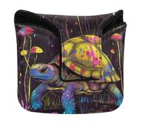 Sweet Eastern Box Turtle Golf Mallet Putter Head Cover Magnetic Closure Golf Accessories for Most Brand PU Leather