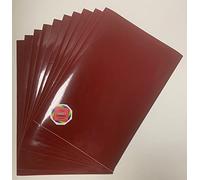 Sweet Factory Arts and Crafts Self Adhesive Sticky Back Gloss Vinyl in Deep Colours A4 for Lettering or Decals Suitable for Cutting Machines ** Free Sheet of Transfer Tape**(Burgundy)