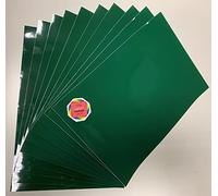 Sweet Factory Arts and Crafts Self Adhesive Sticky Back Gloss Vinyl in Deep Colours A4 for Lettering or Decals Suitable for Scan and Cut Machines (Forest Green) ** FREE Sheet of Transfer Tape**