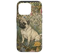 Sweet Fawn Pug in an Old English Garden Case for iPhone 16 Pro