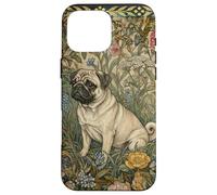 Sweet Fawn Pug in an Old English Garden Case for iPhone 16 Pro Max