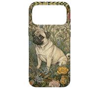 Sweet Fawn Pug in an Old English Garden Case for iPhone 17 Pro Max