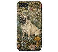 Sweet Fawn Pug in an Old English Garden Case for iPhone SE (2020) / 7/8