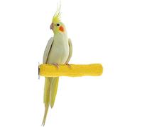 Sweet Feet and Beak Comfort Grip Safety Perch for Bird Cages - Pedicure Perch for Birds to Keep Nails and Beaks in Top Condition - Safe Easy to Install Bird Cage Accessories X-Small 4.5"- Yellow
